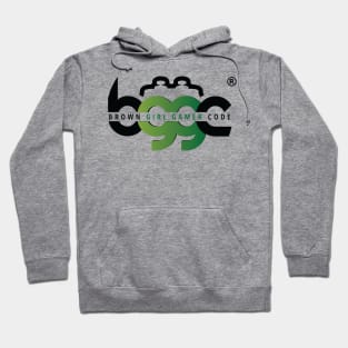 Brown Girl Gamer Code Horizontal Logo - Light Mode Hoodie